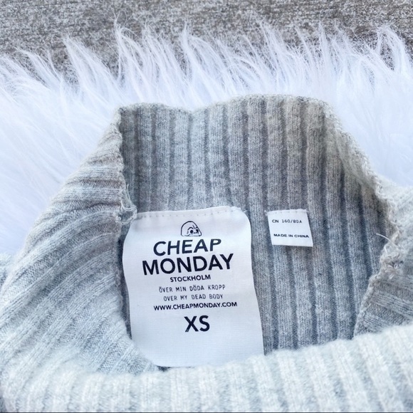 Cheap Monday grey Rival sweater revolve xsmall ribbed - Picture 10 of 11